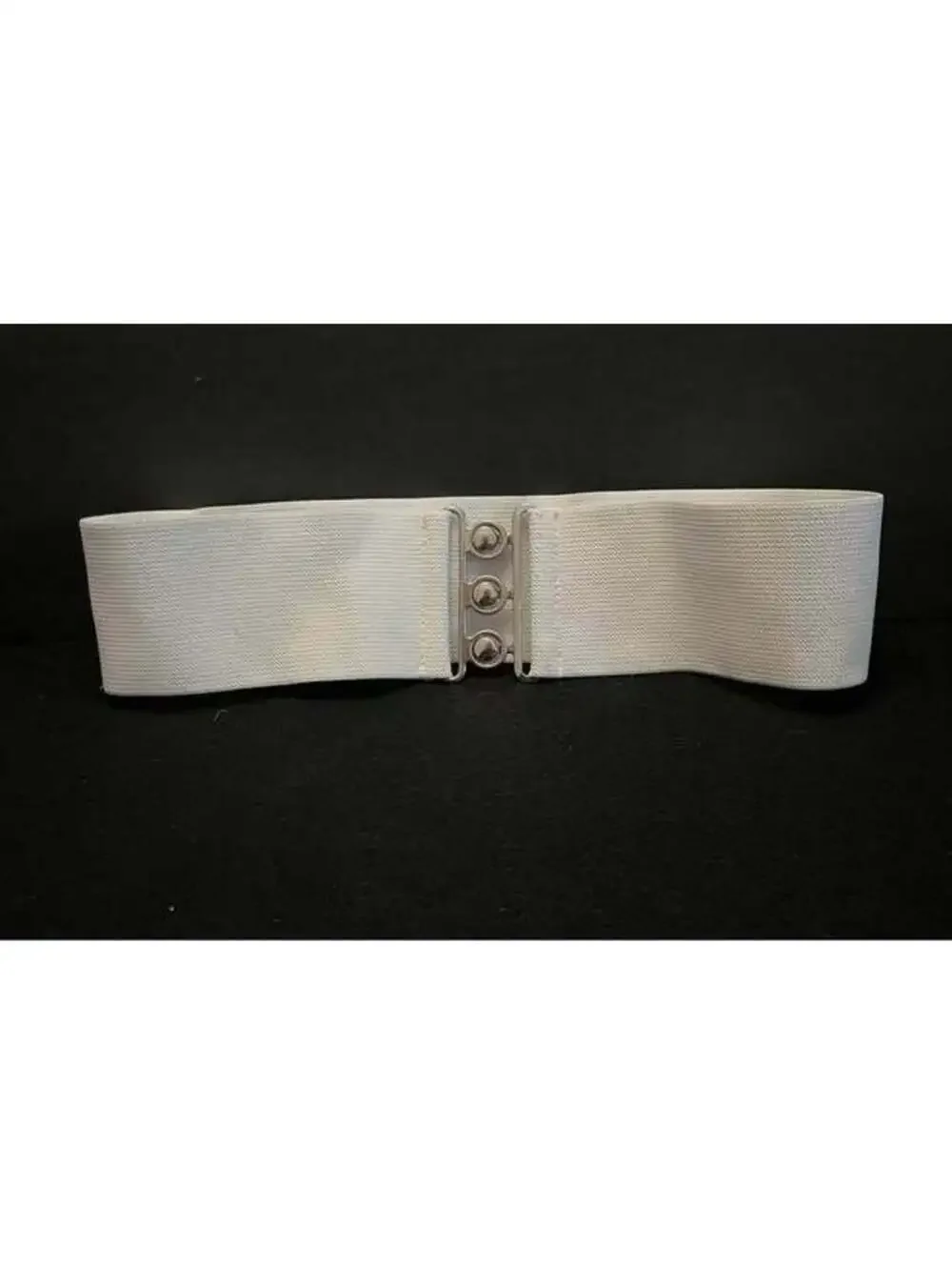 White Elastic Cinch Belt